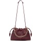 LOEWE Large Flamenco Purse Bag In Mellow Nappa Lambskin - Dark Burgundy