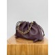 LOEWE Large Flamenco Purse Bag In Mellow Nappa Lambskin - Dark Burgundy