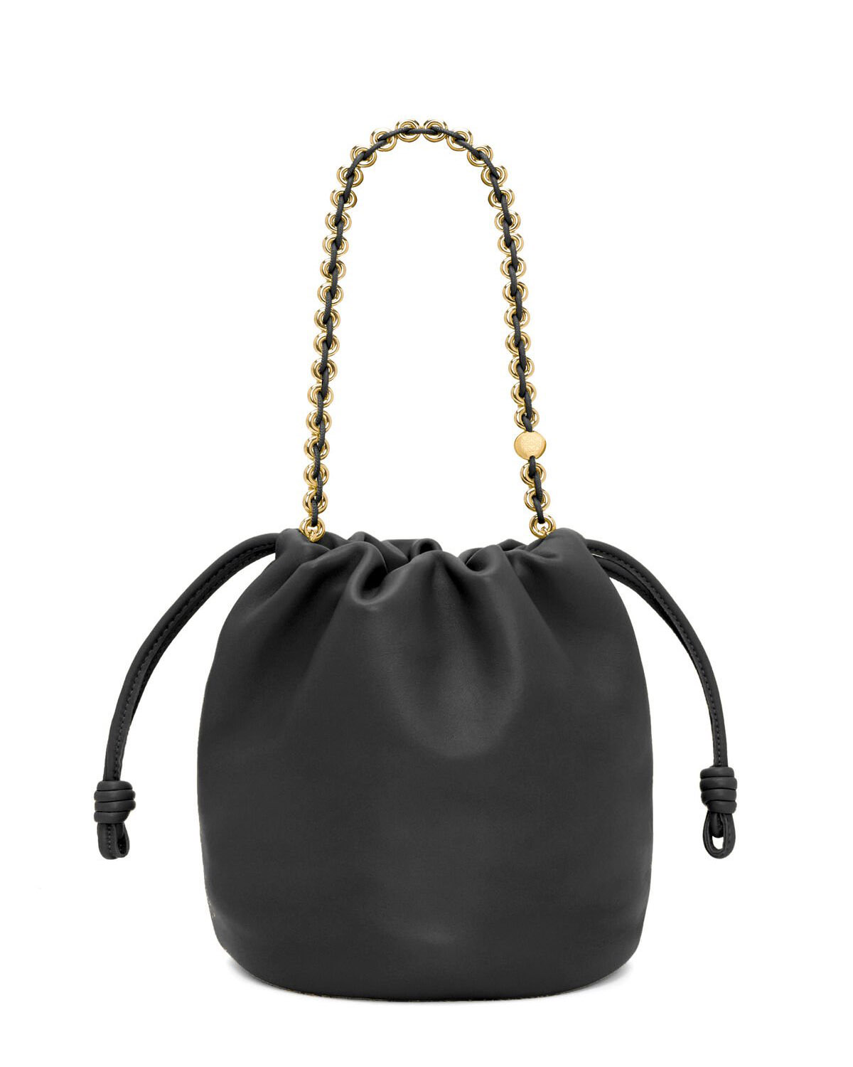 LOEWE Flamenco Purse Bucket In Mellow Nappa Lambskin - Black