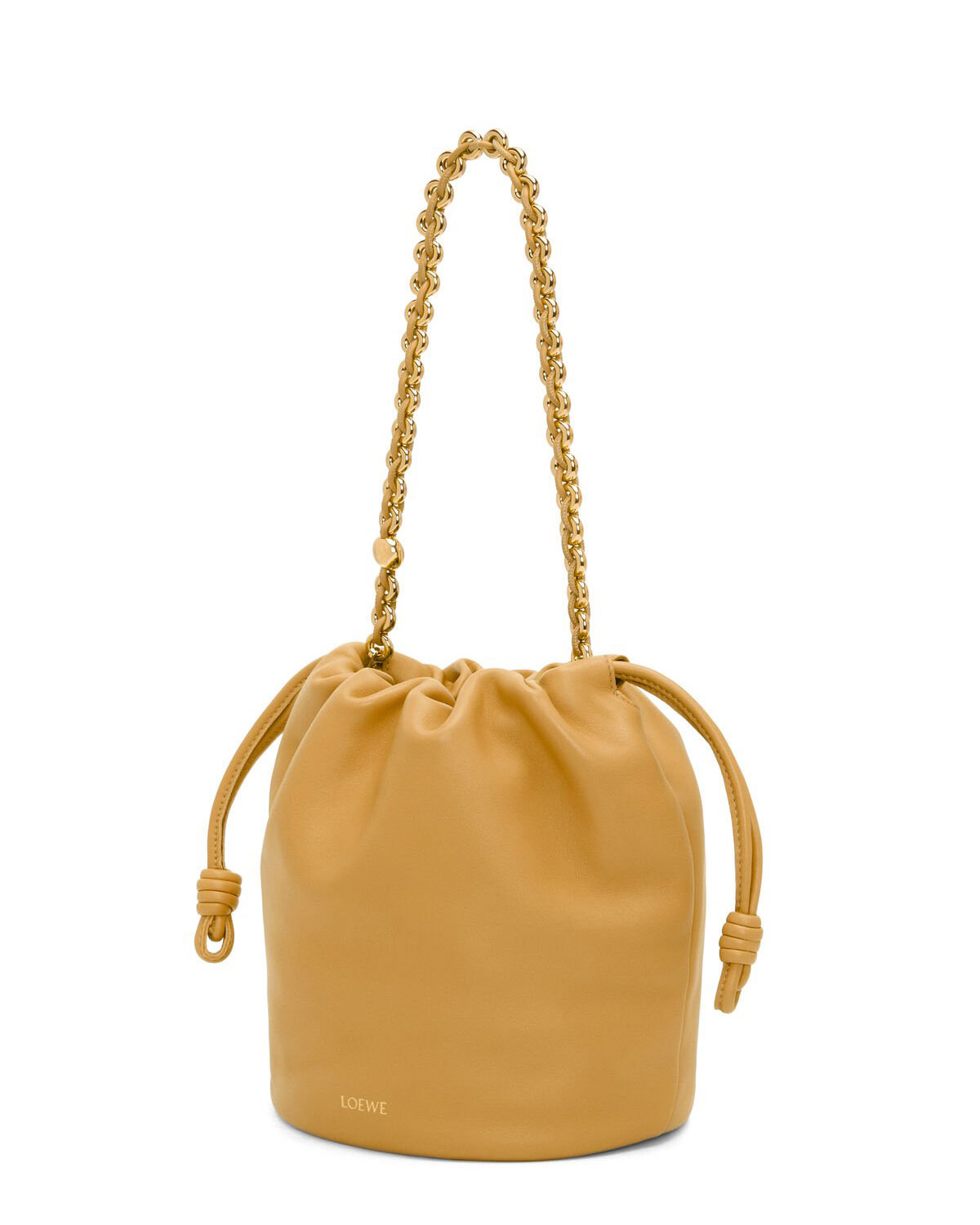 LOEWE Flamenco Purse Bucket In Mellow Nappa Lambskin - Sahara