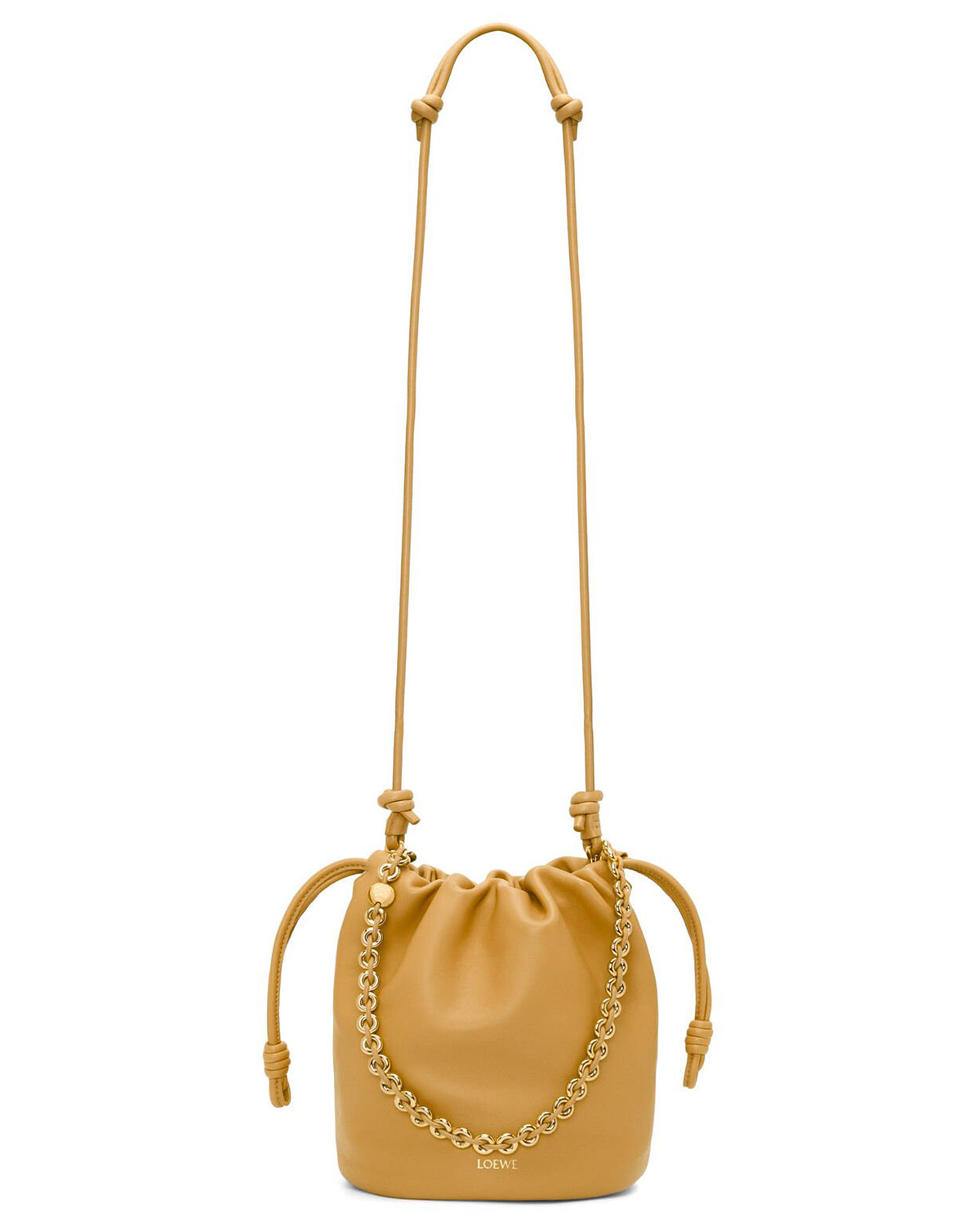 LOEWE Flamenco Purse Bucket In Mellow Nappa Lambskin - Sahara