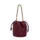 LOEWE Flamenco Purse Bucket In Mellow Nappa Lambskin - Dark Burgundy