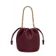 LOEWE Flamenco Purse Bucket In Mellow Nappa Lambskin - Dark Burgundy