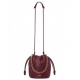 LOEWE Flamenco Purse Bucket In Mellow Nappa Lambskin - Dark Burgundy