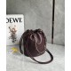 LOEWE Flamenco Purse Bucket In Mellow Nappa Lambskin - Dark Burgundy