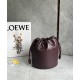 LOEWE Flamenco Purse Bucket In Mellow Nappa Lambskin - Dark Burgundy