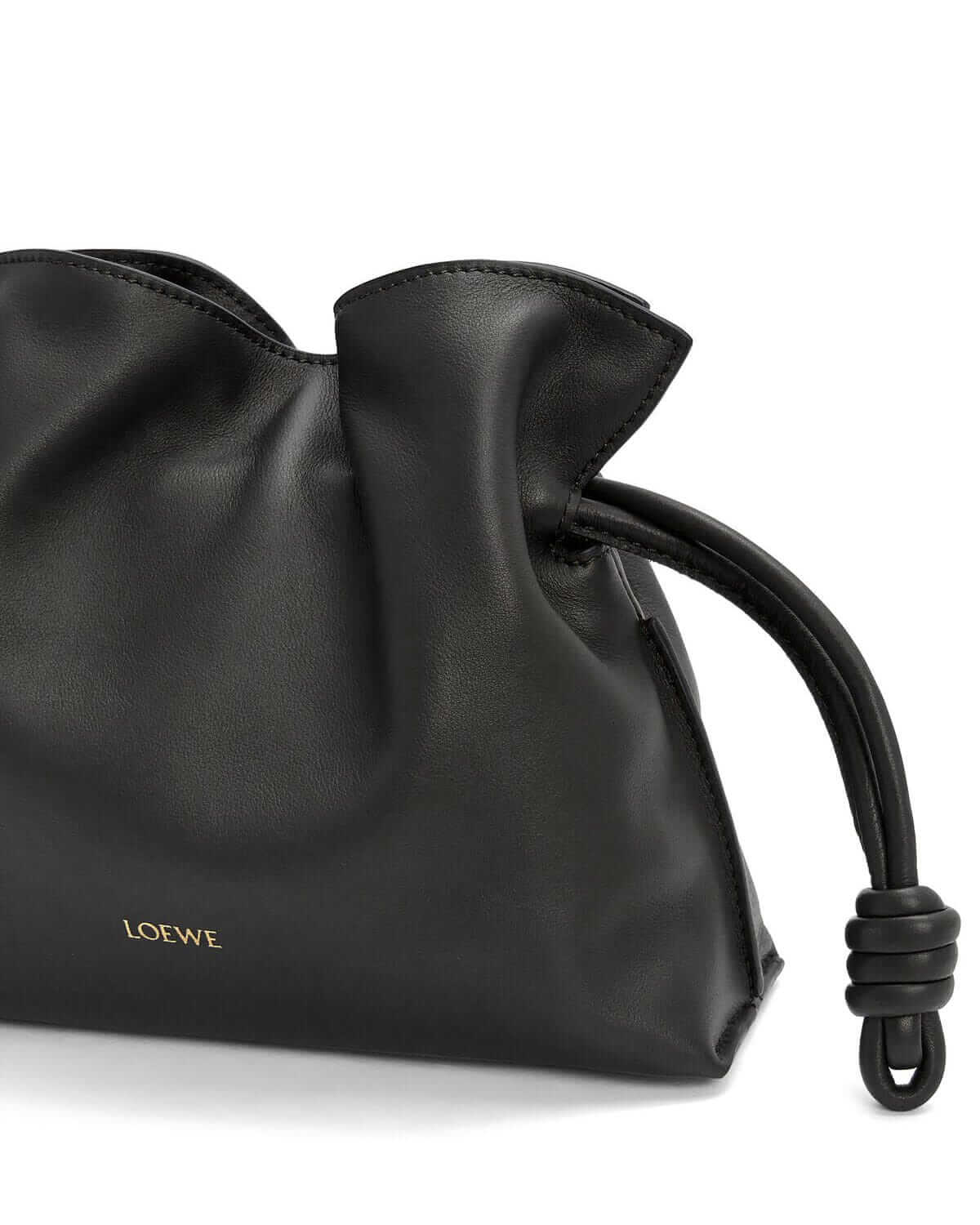 LOEWE Mini Flamenco Clutch Bag In Nappa Calfskin - Black