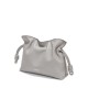 LOEWE Mini Flamenco Clutch Bag In Nappa Calfskin - Pearl Grey