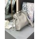 LOEWE Mini Flamenco Clutch Bag In Nappa Calfskin - Pearl Grey