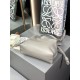 LOEWE Mini Flamenco Clutch Bag In Nappa Calfskin - Pearl Grey