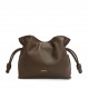 LOEWE Mini Flamenco Clutch Bag In Nappa Calfskin - Chocolate