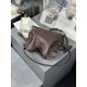 LOEWE Mini Flamenco Clutch Bag In Nappa Calfskin - Chocolate