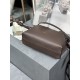 LOEWE Mini Flamenco Clutch Bag In Nappa Calfskin - Chocolate