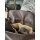 LOEWE Mini Flamenco Clutch Bag In Nappa Calfskin - Chocolate