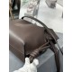 LOEWE Mini Flamenco Clutch Bag In Nappa Calfskin - Chocolate