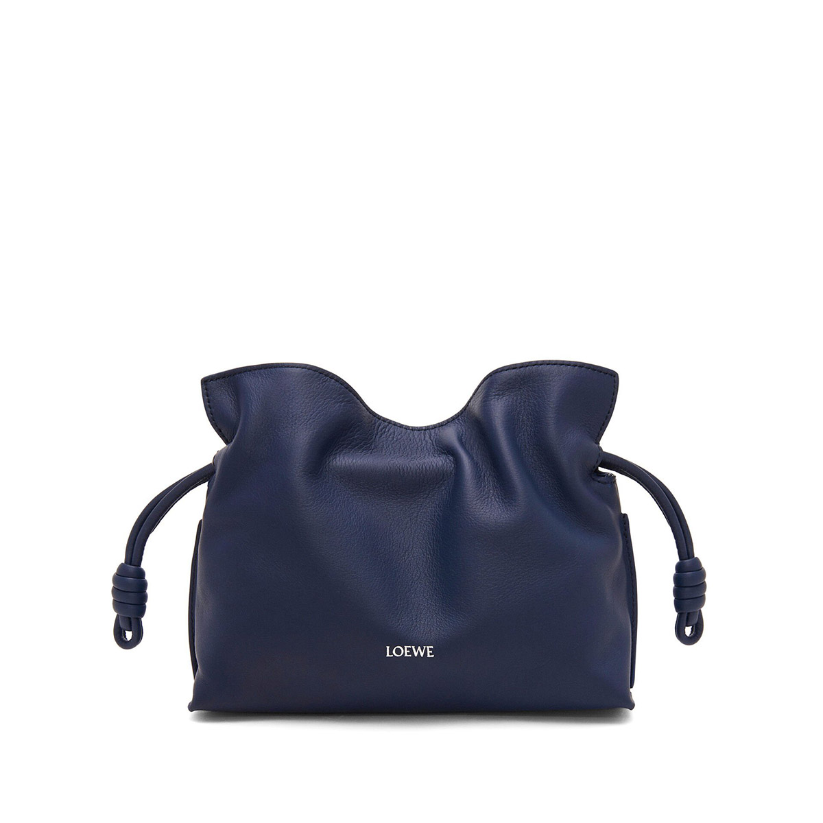 LOEWE Mini Flamenco Clutch Bag In Nappa Calfskin - Abyss Blue