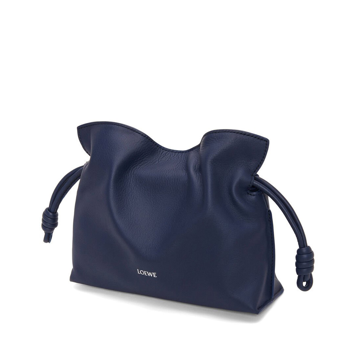 LOEWE Mini Flamenco Clutch Bag In Nappa Calfskin - Abyss Blue