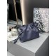 LOEWE Mini Flamenco Clutch Bag In Nappa Calfskin - Abyss Blue