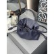 LOEWE Mini Flamenco Clutch Bag In Nappa Calfskin - Abyss Blue