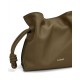 LOEWE Mini Flamenco Clutch Bag In Nappa Calfskin - Dark Khaki Green