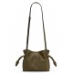 LOEWE Mini Flamenco Clutch Bag In Nappa Calfskin - Dark Khaki Green