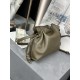 LOEWE Mini Flamenco Clutch Bag In Nappa Calfskin - Dark Khaki Green