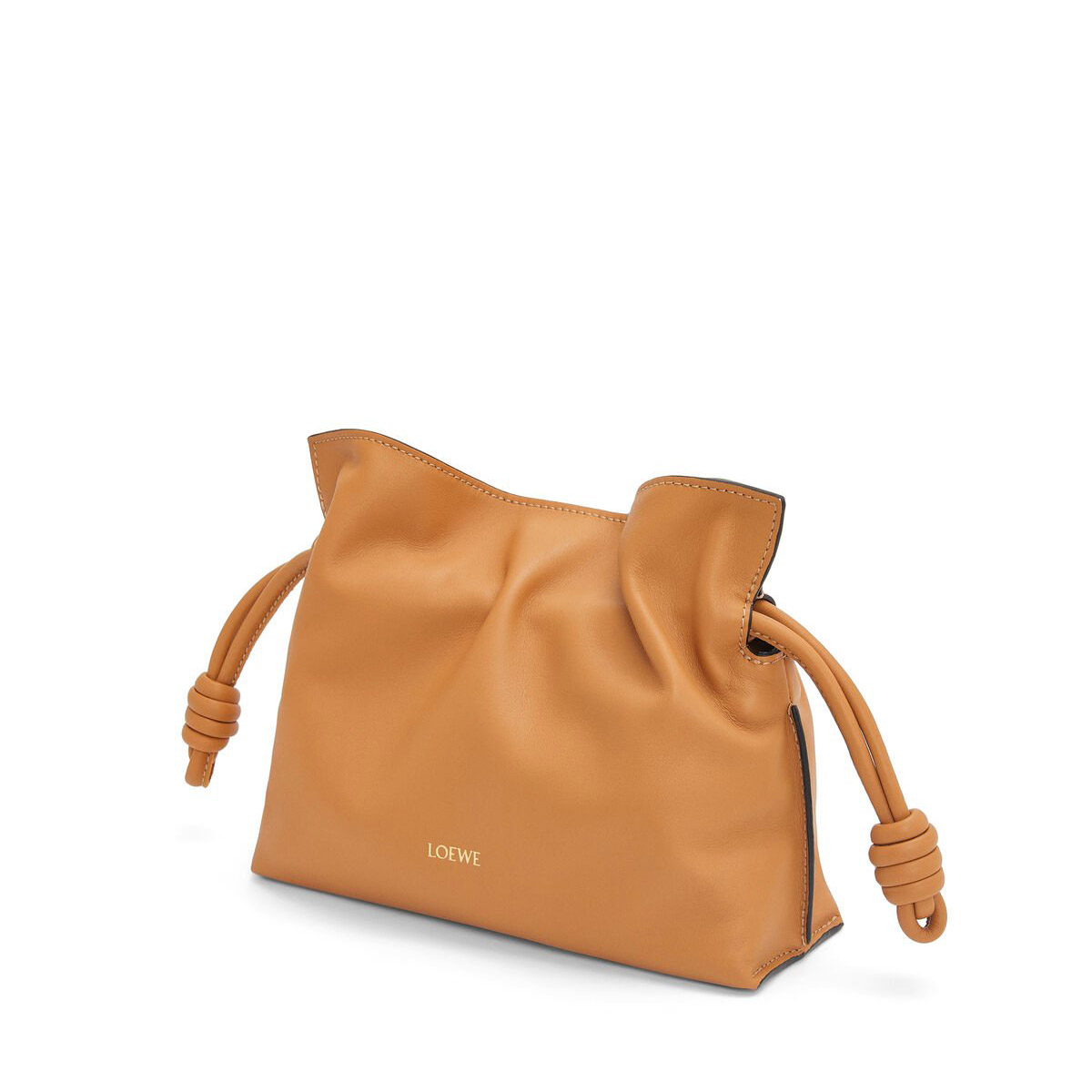 LOEWE Mini Flamenco Clutch Bag In Nappa Calfskin - Warm Desert