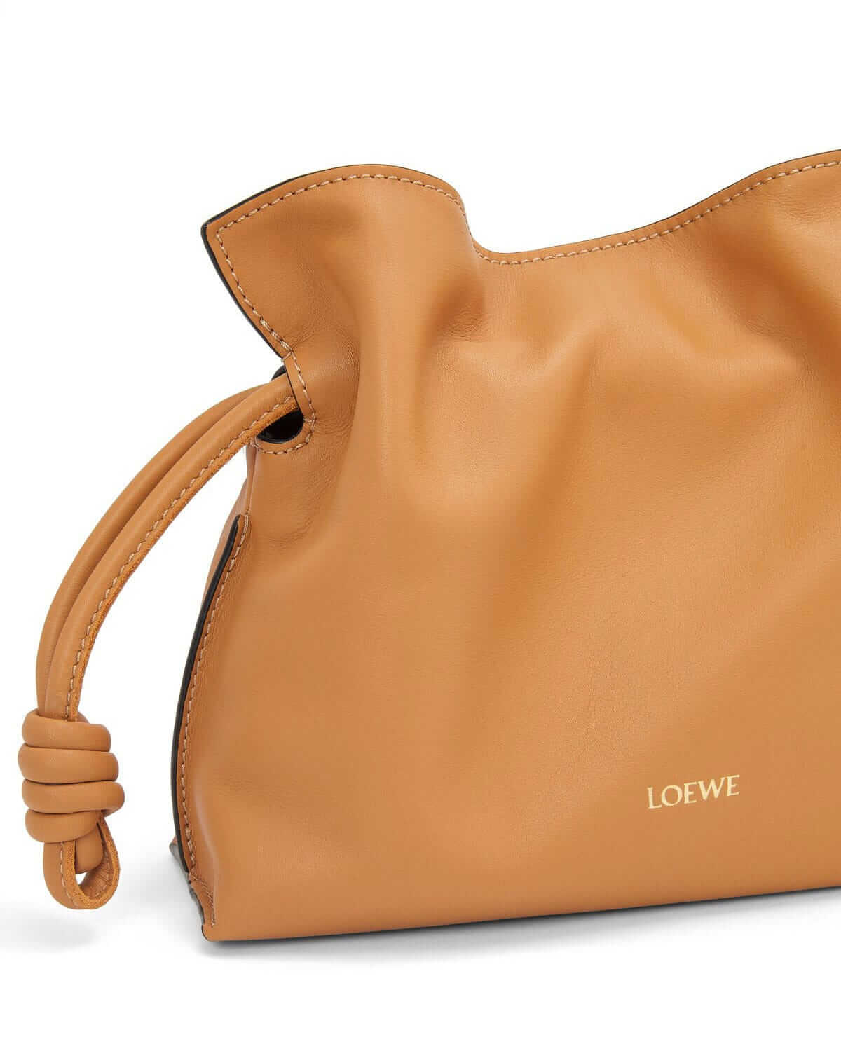 LOEWE Mini Flamenco Clutch Bag In Nappa Calfskin - Warm Desert