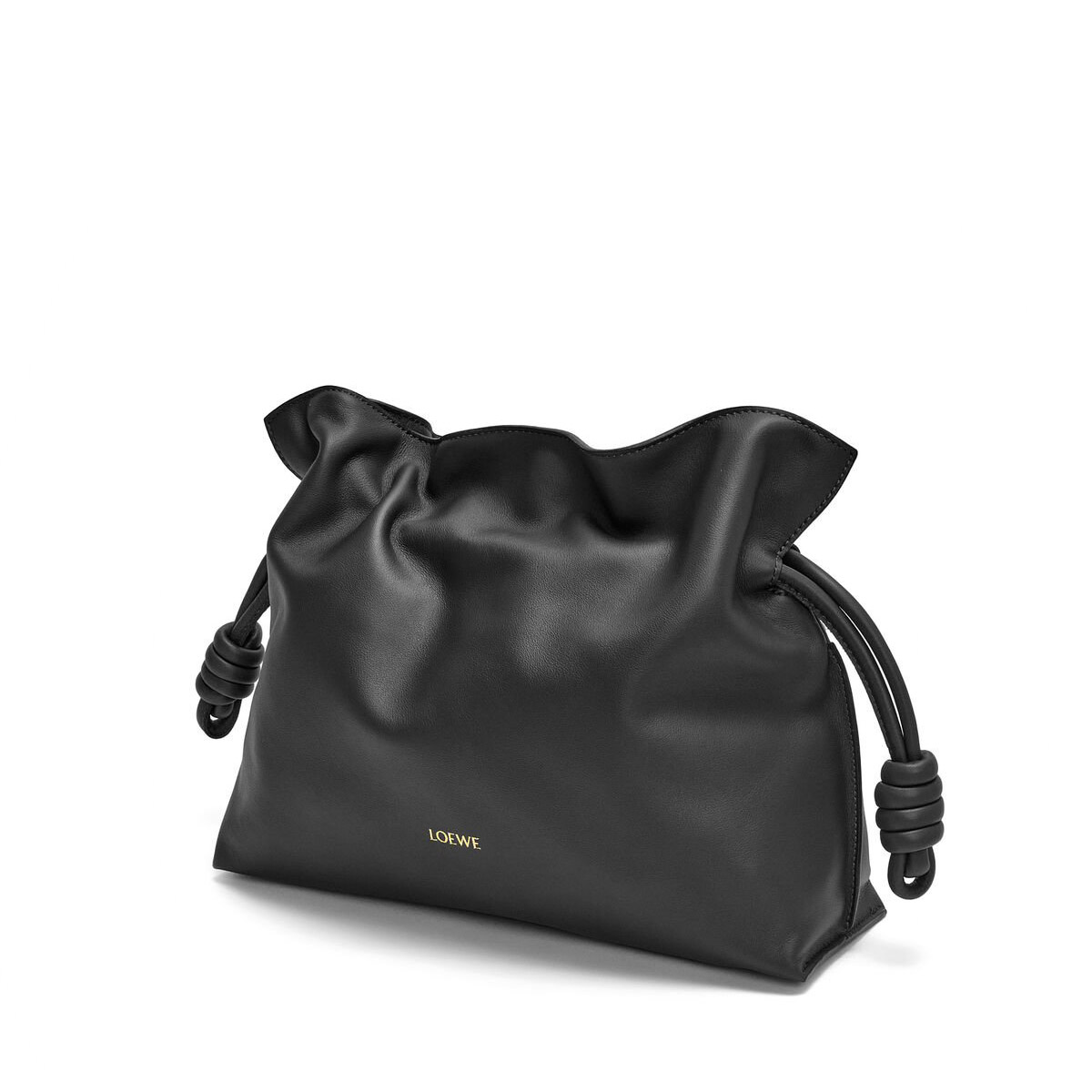 LOEWE Medium Flamenco Clutch Bag In Nappa Calfskin - Black