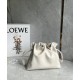 LOEWE Medium Flamenco Clutch Bag In Nappa Calfskin - Sea Salt