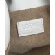 LOEWE Medium Flamenco Clutch Bag In Nappa Calfskin - Sea Salt