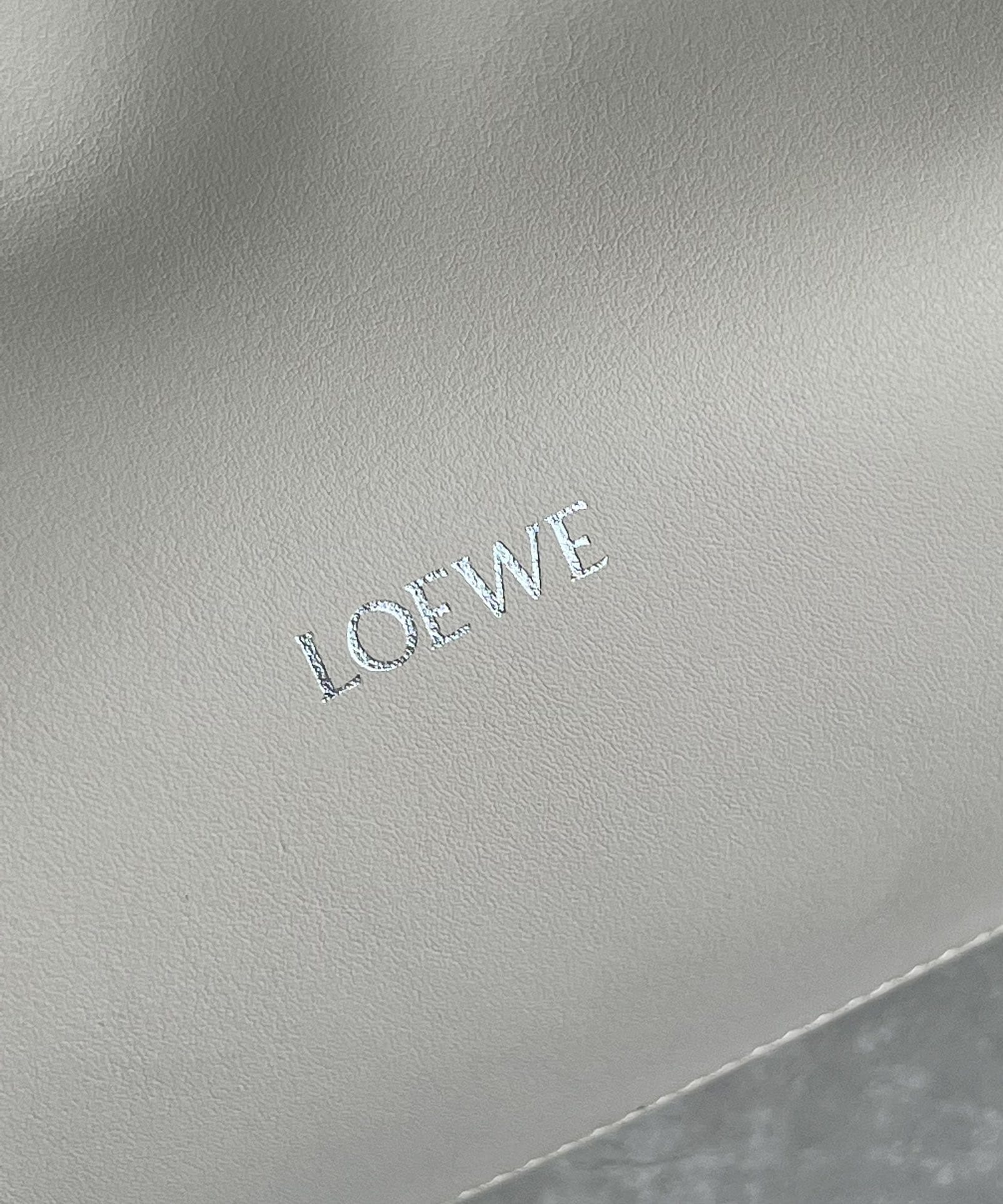 LOEWE Medium Flamenco Clutch Bag In Nappa Calfskin - Sea Salt