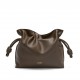 LOEWE Medium Flamenco Clutch Bag In Nappa Calfskin - Chocolate