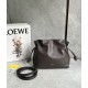 LOEWE Medium Flamenco Clutch Bag In Nappa Calfskin - Chocolate