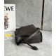 LOEWE Medium Flamenco Clutch Bag In Nappa Calfskin - Chocolate