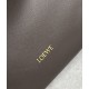 LOEWE Medium Flamenco Clutch Bag In Nappa Calfskin - Chocolate