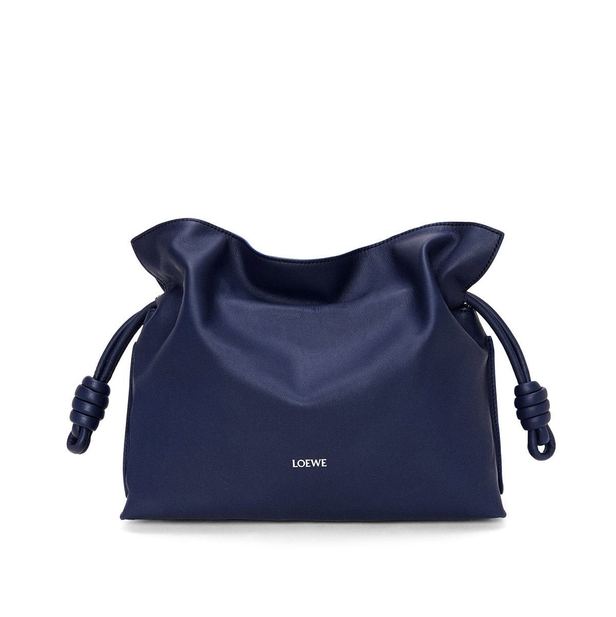 LOEWE Medium Flamenco Clutch Bag In Nappa Calfskin - Abyss Blue