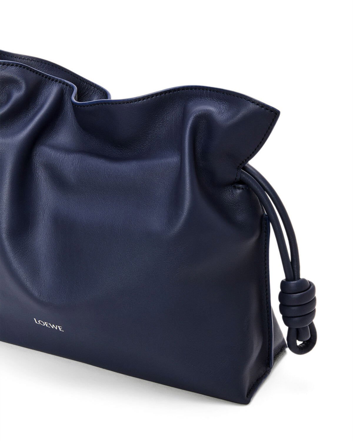 LOEWE Medium Flamenco Clutch Bag In Nappa Calfskin - Abyss Blue