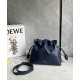 LOEWE Medium Flamenco Clutch Bag In Nappa Calfskin - Abyss Blue