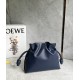 LOEWE Medium Flamenco Clutch Bag In Nappa Calfskin - Abyss Blue