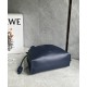 LOEWE Medium Flamenco Clutch Bag In Nappa Calfskin - Abyss Blue