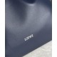 LOEWE Medium Flamenco Clutch Bag In Nappa Calfskin - Abyss Blue