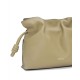 LOEWE Medium Flamenco Clutch Bag In Nappa Calfskin - Clay Green