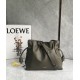 LOEWE Medium Flamenco Clutch Bag In Nappa Calfskin - Dark Khaki Green