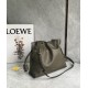 LOEWE Medium Flamenco Clutch Bag In Nappa Calfskin - Dark Khaki Green