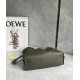 LOEWE Medium Flamenco Clutch Bag In Nappa Calfskin - Dark Khaki Green