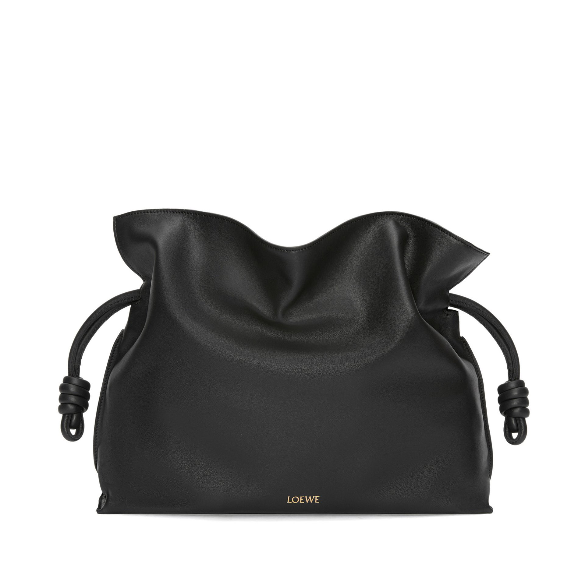 LOEWE Large Flamenco Clutch Bag In Nappa Calfskin - Black