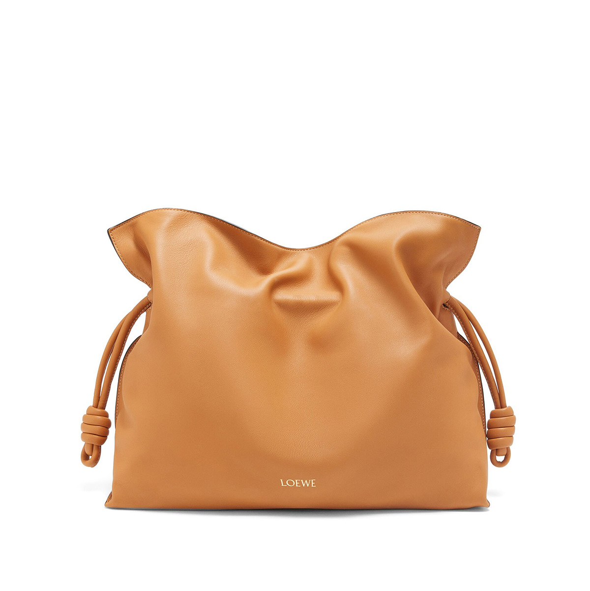 LOEWE Large Flamenco Clutch Bag In Nappa Calfskin - Warm Desert