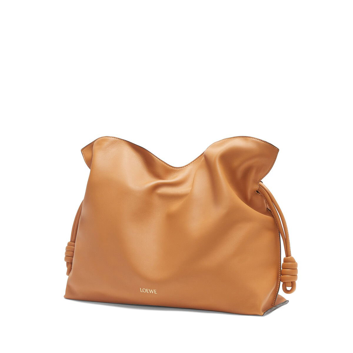 LOEWE Large Flamenco Clutch Bag In Nappa Calfskin - Warm Desert