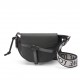 LOEWE Mini Gate Dual Bag In Soft Calfskin And Jacquard - Black